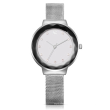 Latest Simple Dial Stainless Steel Mesh Strap Watch Custom Private Label Quartz Watches
